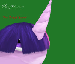 Size: 1512x1296 | Tagged: safe, artist:green-day28, derpibooru import, twilight sparkle, narwhal, christmas, merry christmas, solo, species swap