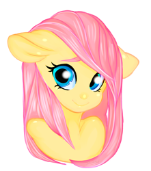 Size: 1280x1450 | Tagged: safe, artist:tesuai, fluttershy, anthro, ambiguous facial structure, bust, portrait, solo