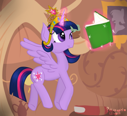 Size: 893x814 | Tagged: safe, artist:pinkiceygirl, derpibooru import, twilight sparkle, twilight sparkle (alicorn), alicorn, pony, book, female, mare, solo