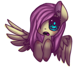 Size: 674x608 | Tagged: safe, artist:derpcraftian, fluttershy, pegasus, pony, d:, female, mare, solo