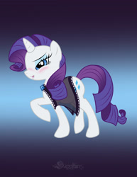 Size: 2550x3300 | Tagged: safe, artist:sapphireiceangel, rarity, pony, unicorn, blushing, clothes, lidded eyes, lingerie, nightgown, preggity, pregnant, see-through, sensibly-proportioned pregnancy, solo