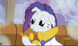 Size: 2341x1399 | Tagged: safe, screencap, rarity, pony, unicorn, applejack's "day" off, discovery family logo, faic, nightmare fuel, prunity, pruny, wat, wrinkles, wtf