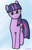 Size: 562x865 | Tagged: safe, artist:magicalhoney, derpibooru import, twilight sparkle, pony, unicorn, female, mare, multicolored mane, purple coat, solo