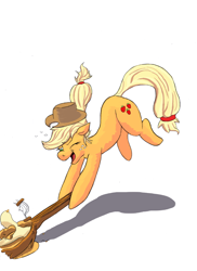 Size: 654x900 | Tagged: safe, artist:pseudosharp, applejack, earth pony, pony, banjo, broken, musical instrument, solo