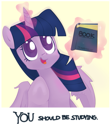 Size: 843x947 | Tagged: safe, artist:jonah-yeoj, derpibooru import, twilight sparkle, twilight sparkle (alicorn), alicorn, pony, book, female, magic, mare, solo, studying