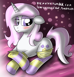 Size: 821x863 | Tagged: safe, artist:ziemniax, derpibooru import, fleur-de-lis, 30 minute art challenge, clothes, socks, solo, striped socks