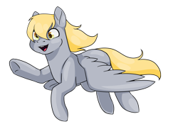 Size: 1056x811 | Tagged: safe, artist:erroremma, derpy hooves, pegasus, pony, female, flying, mare, simple background, solo, transparent background