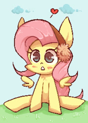 Size: 700x980 | Tagged: safe, artist:joycall6, fluttershy, pegasus, pony, blushing, pixel art, solo