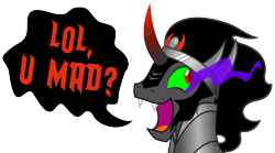 Size: 5000x2787 | Tagged: safe, artist:zutheskunk traces, derpibooru import, king sombra, pony, unicorn, the crystal empire, spoiler:s03, absurd resolution, awesome face, male, open mouth, season 3 villain, simple background, solo, sombra drama, stallion, transparent background, u mad, vector, vector trace