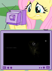 Size: 548x750 | Tagged: safe, fluttershy, pegasus, pony, exploitable meme, five nights at freddy's, five nights at freddy's 3, meme, obligatory pony, springtrap, the ride never ends, tv meme