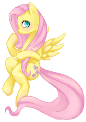 Size: 600x846 | Tagged: safe, artist:ronniesponies, fluttershy, pegasus, pony, female, mare, pink mane, solo, yellow coat