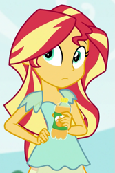 Size: 409x614 | Tagged: safe, screencap, sunset shimmer, dance magic, equestria girls, spoiler:eqg specials, blouse, cropped, female, orange soda, solo, summerbetes