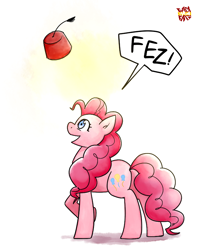 Size: 600x751 | Tagged: safe, artist:norang94, pinkie pie, earth pony, pony, fez, hat, solo