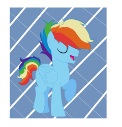 Size: 538x560 | Tagged: safe, artist:snowcatfnasc, derpibooru import, rainbow blitz, rainbow dash, pegasus, pony, abstract background, base used, rule 63, solo, wip