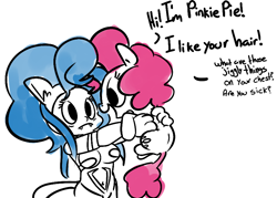 Size: 858x613 | Tagged: safe, artist:rustydooks, pinkie pie, earth pony, pony, crossover, darkstalkers, felicia