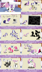 Size: 2560x4350 | Tagged: safe, artist:broken-pen, derpibooru import, diamond tiara, filthy rich, pinkie pie, rarity, sweetie belle, twilight sparkle, earth pony, pony, unicorn, :<, anonymous, comic, computer, crying, cute, cutie mark, d:, diasweetes, exclamation point, eye contact, eyes closed, female, filly, frown, glare, happy, hoof hold, jumping, lidded eyes, looking at each other, looking back, male, mare, marshmelodrama, multeity, open mouth, pictogram, pointy ponies, question mark, silhouette, sitting, smiling, smirk, speech bubble, stallion, tongue out, tumblr, unamused, yelling, younger, yours-yearly-sweetie-belle