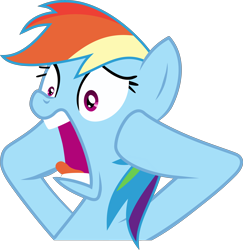 Size: 6000x6179 | Tagged: safe, artist:aethon056, derpibooru import, rainbow dash, pegasus, pony, trade ya, absurd resolution, screaming, simple background, solo, transparent background, vector