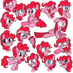 Size: 800x800 | Tagged: safe, artist:vdru7, part of a set, pinkie pie, earth pony, pony, cute, diapinkes, pinkamena diane pie, pixiv, solo