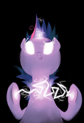 Size: 564x821 | Tagged: safe, artist:fealev, derpibooru import, twilight sparkle, electricity, solo