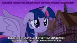 Size: 1680x944 | Tagged: safe, derpibooru import, screencap, twilight sparkle, twilight sparkle (alicorn), alicorn, pony, magical mystery cure, female, headcanon, mare, meme, solo, theory