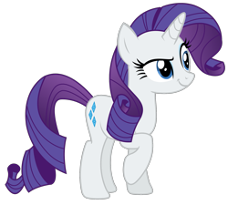 Size: 1849x1661 | Tagged: safe, artist:sketchmcreations, rarity, pony, unicorn, applejack's "day" off, inkscape, raised hoof, simple background, smiling, smug, transparent background, vector