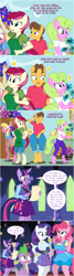 Size: 800x2996 | Tagged: safe, artist:flash equestria photography, caramel, daisy, flower wishes, lily, lily valley, pinkie pie, rarity, roseluck, spike, twilight sparkle, twilight sparkle (alicorn), alicorn, anthro, earth pony, unguligrade anthro, unicorn, breasts, comic, female, male, mare, oatmeal are you crazy, scrunchy face, show accurate anthro, stallion, wide hips