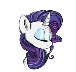 Size: 800x758 | Tagged: safe, artist:wandeh, rarity, pony, unicorn, bust, cute, ear fluff, eyes closed, female, mare, portrait, raribetes, simple background, solo, white background