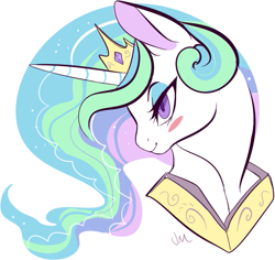 Size: 715x676 | Tagged: safe, artist:clockworkquartet, princess celestia, alicorn, pony, bedroom eyes, simple background, solo, white background