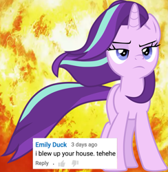 Size: 999x1024 | Tagged: safe, starlight glimmer, pony, the ending of the end, cool guys don't look at explosions, explosion, jacksfilms, original image, png, starlight glimmer in places she shouldn't be