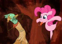 Size: 1000x700 | Tagged: safe, artist:christheponyguy, pinkie pie, earth pony, pony, crossover, fiddlesticks (league of legends), league of legends