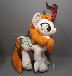 Size: 1406x1490 | Tagged: safe, artist:hipsterowlet, autumn blaze, kirin, irl, photo, plushie, solo