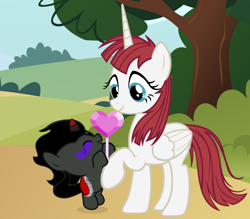 Size: 6400x5600 | Tagged: safe, artist:beavernator, derpibooru import, king sombra, oc, oc:fausticorn, pony, spoiler:s03, absurd resolution, baby, baby pony, colt, colt sombra, cute, foal, lauren faust, male, sombradorable, vector