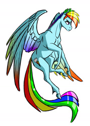 Size: 1280x1785 | Tagged: safe, artist:akweer, derpibooru import, rainbow dash, pegasus, pony, solo