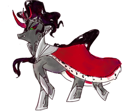 Size: 574x521 | Tagged: safe, derpibooru import, king sombra, queen umbra, pony, unicorn, rule 63, sketch