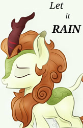 Size: 619x947 | Tagged: safe, artist:samyvillaly, autumn blaze, kirin, season 8, sounds of silence, spoiler:s08, a kirin tale, song, song reference