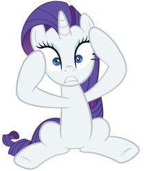 Size: 3000x3500 | Tagged: safe, artist:spellboundcanvas, rarity, pony, unicorn, the saddle row review, female, mare, simple background, sitting, solo, transparent background, vector