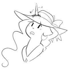 Size: 472x485 | Tagged: safe, artist:egophiliac, princess celestia, alicorn, pony, bust, dork, hat, monochrome, princess dorklestia, sad, sketch, solo, sun hat