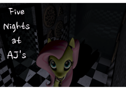 Size: 640x480 | Tagged: safe, fluttershy, pegasus, pony, robot, animatronic, crossover, five nights at aj's, five nights at freddy's, flutterchica, looking at you, solo