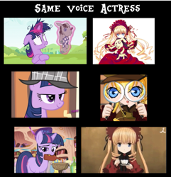 Size: 485x504 | Tagged: safe, derpibooru import, twilight sparkle, exploitable meme, meme, miyuki sawashiro, rozen maiden, same voice actor, shinku, voice actor