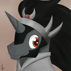 Size: 500x500 | Tagged: dead source, safe, derpibooru import, king sombra, pony, unicorn, black mane, gray coat, horn, male, solo, stallion