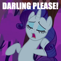 Size: 460x460 | Tagged: safe, edit, edited screencap, screencap, rarity, pony, unicorn, dragon quest, annoyed, bitch please, caption, cropped, darling, female, image macro, mare, meme, reaction image, solo