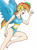 Size: 1024x1400 | Tagged: safe, artist:koku-chan, derpibooru import, rainbow dash, human, pegasus, pony, barefoot, belly button, bikini, cleavage, clothes, earring, feet, female, humanized, midriff, piercing, solo, swimsuit, teenager, winged humanization