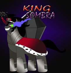 Size: 881x907 | Tagged: safe, artist:cyber-murph, derpibooru import, king sombra, pony, unicorn, bad anatomy, small head