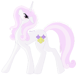 Size: 800x780 | Tagged: safe, artist:teaganlouise, derpibooru import, fleur-de-lis, background pony, solo