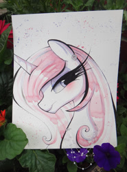 Size: 900x1215 | Tagged: safe, artist:prettypinkpony, derpibooru import, fleur-de-lis, bust, portrait, profile, solo, traditional art