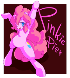 Size: 800x887 | Tagged: safe, artist:shokuniku, pinkie pie, pony, bipedal, solo