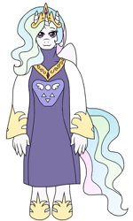 Size: 481x803 | Tagged: safe, artist:unoriginai, princess celestia, fusion, solo, toriel, torielestia, undertale