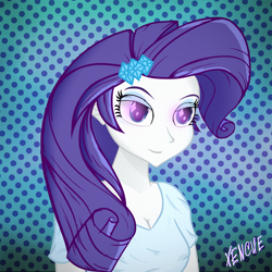 Size: 2000x2000 | Tagged: safe, artist:xencue, rarity, equestria girls, cleavage, female, solo