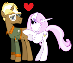 Size: 2272x1952 | Tagged: safe, artist:3d4d, derpibooru import, fleur-de-lis, trenderhoof, crack shipping, heart, shipping, trenderfleur