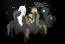 Size: 1267x850 | Tagged: safe, artist:asktimefleur, derpibooru import, doctor whooves, fleur-de-lis, oc, changeling, hybrid, ask the dimension travelers, crossover, pink changeling, ponielings, tumblr, yellow changeling